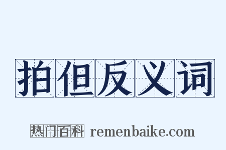 拍但反义词是什么意思的图片